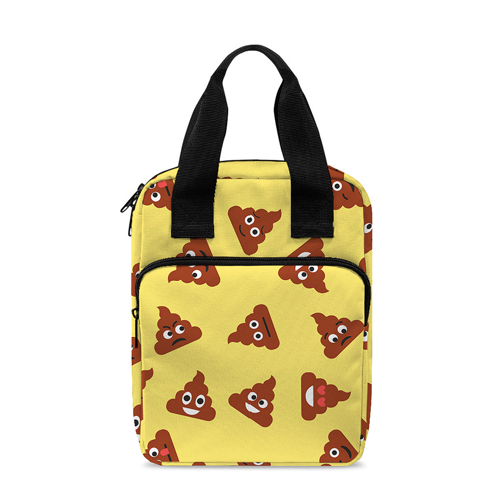Poop Emoji Pattern Print Bible Tote Bag