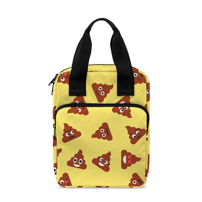 Poop Emoji Pattern Print Bible Tote Bag