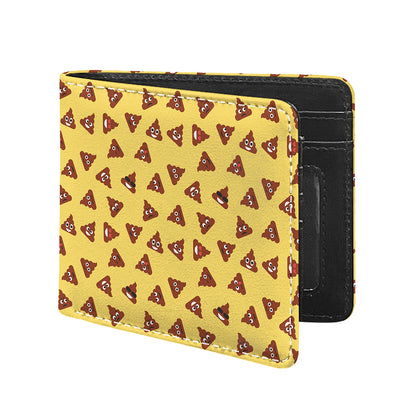 Poop Emoji Pattern Print Bifold Wallet