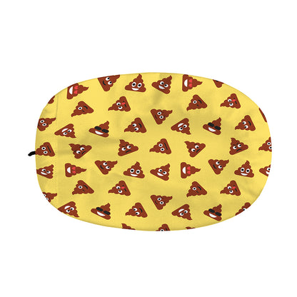Poop Emoji Pattern Print Car Side Mirror Covers