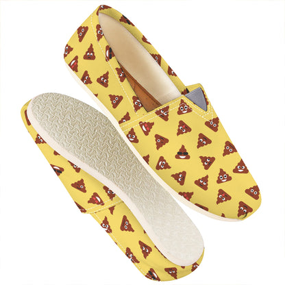 Poop Emoji Pattern Print Casual Shoes