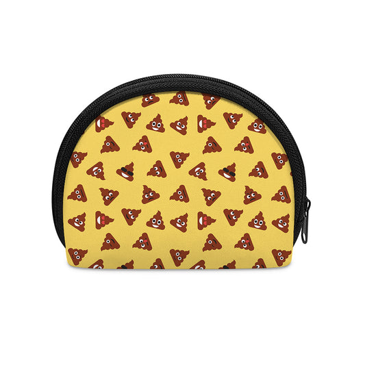 Poop Emoji Pattern Print Coin Purse
