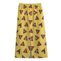 Poop Emoji Pattern Print Cotton Front Slit Maxi Skirt