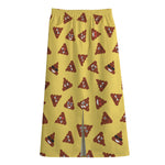 Poop Emoji Pattern Print Cotton Front Slit Maxi Skirt