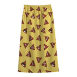 Poop Emoji Pattern Print Cotton Front Slit Maxi Skirt