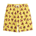 Poop Emoji Pattern Print Cotton Shorts