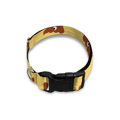 Poop Emoji Pattern Print Dog Collar