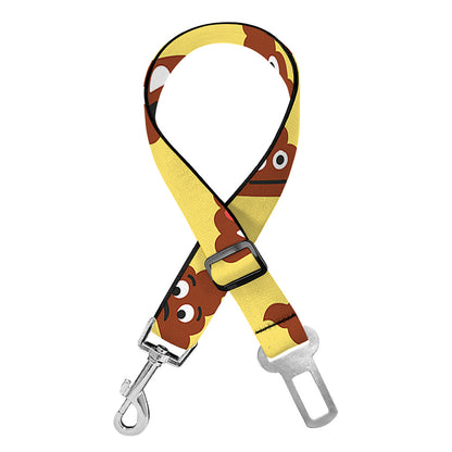 Poop Emoji Pattern Print Dog Seat Belt