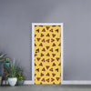 Poop Emoji Pattern Print Door Sticker