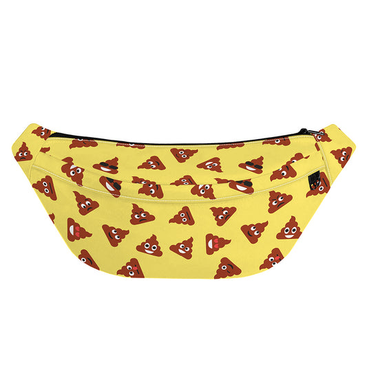 Poop Emoji Pattern Print Fanny Pack