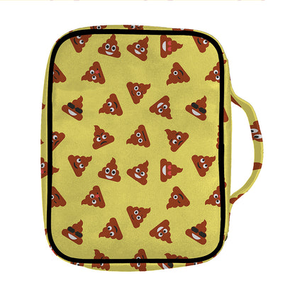 Poop Emoji Pattern Print Front Pocket Bible Bag