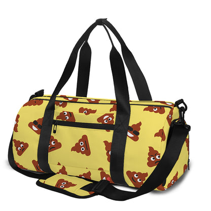 Poop Emoji Pattern Print Gym Bag