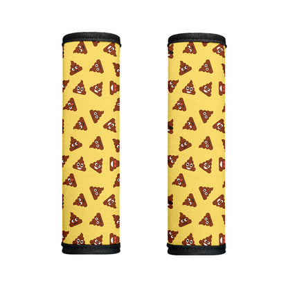 Poop Emoji Pattern Print Handle Covers