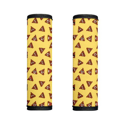 Poop Emoji Pattern Print Handle Covers