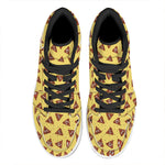 Poop Emoji Pattern Print High Top Leather Sneakers