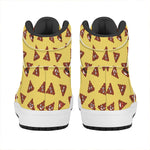 Poop Emoji Pattern Print High Top Leather Sneakers