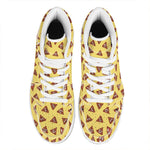 Poop Emoji Pattern Print High Top Leather Sneakers