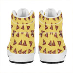 Poop Emoji Pattern Print High Top Leather Sneakers