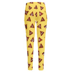 Poop Emoji Pattern Print High-Waisted Pocket Leggings