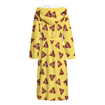 Poop Emoji Pattern Print Hooded Bathrobe