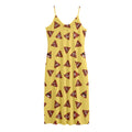 Poop Emoji Pattern Print Jersey Midi Cami Dress