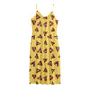 Poop Emoji Pattern Print Jersey Midi Cami Dress