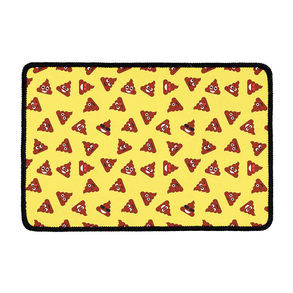 Poop Emoji Pattern Print Kitchen Mat