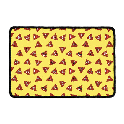 Poop Emoji Pattern Print Kitchen Mat