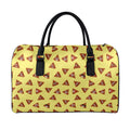 Poop Emoji Pattern Print Leather Duffel Bag