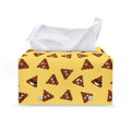 Poop Emoji Pattern Print Leather Tissue Box Cover