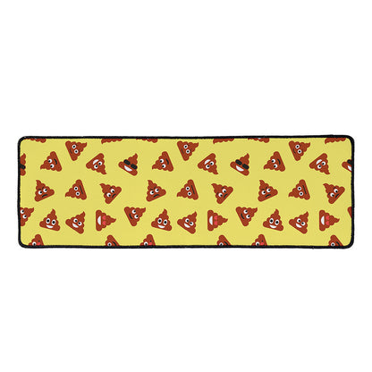Poop Emoji Pattern Print Long Kitchen Mat