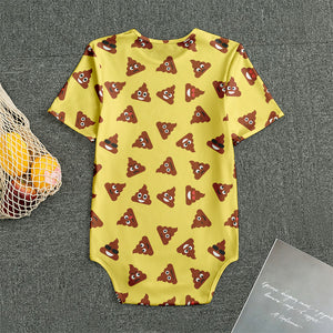 Poop Emoji Pattern Print Men's Bodysuit