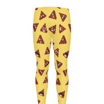 Poop Emoji Pattern Print Men's leggings