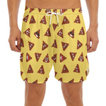 Poop Emoji Pattern Print Men's Split Running Shorts