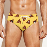 Poop Emoji Pattern Print Men's Swim Briefs