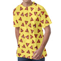 Poop Emoji Pattern Print Men's Velvet T-Shirt