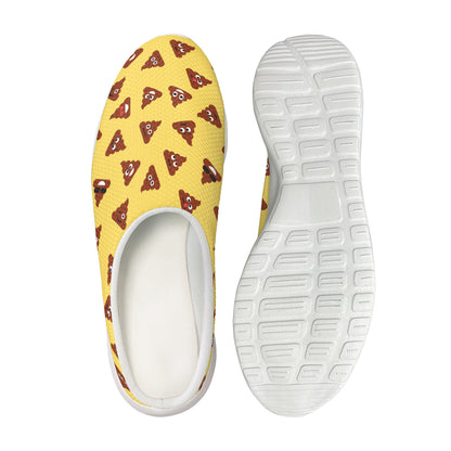 Poop Emoji Pattern Print Mesh Casual Shoes