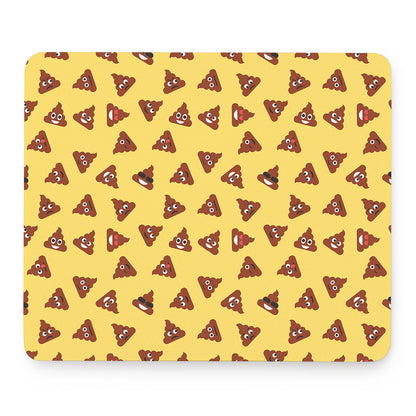Poop Emoji Pattern Print Mouse Pad
