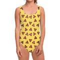 Poop Emoji Pattern Print One Piece Swimsuit