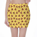 Poop Emoji Pattern Print Pencil Mini Skirt