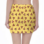 Poop Emoji Pattern Print Pencil Mini Skirt