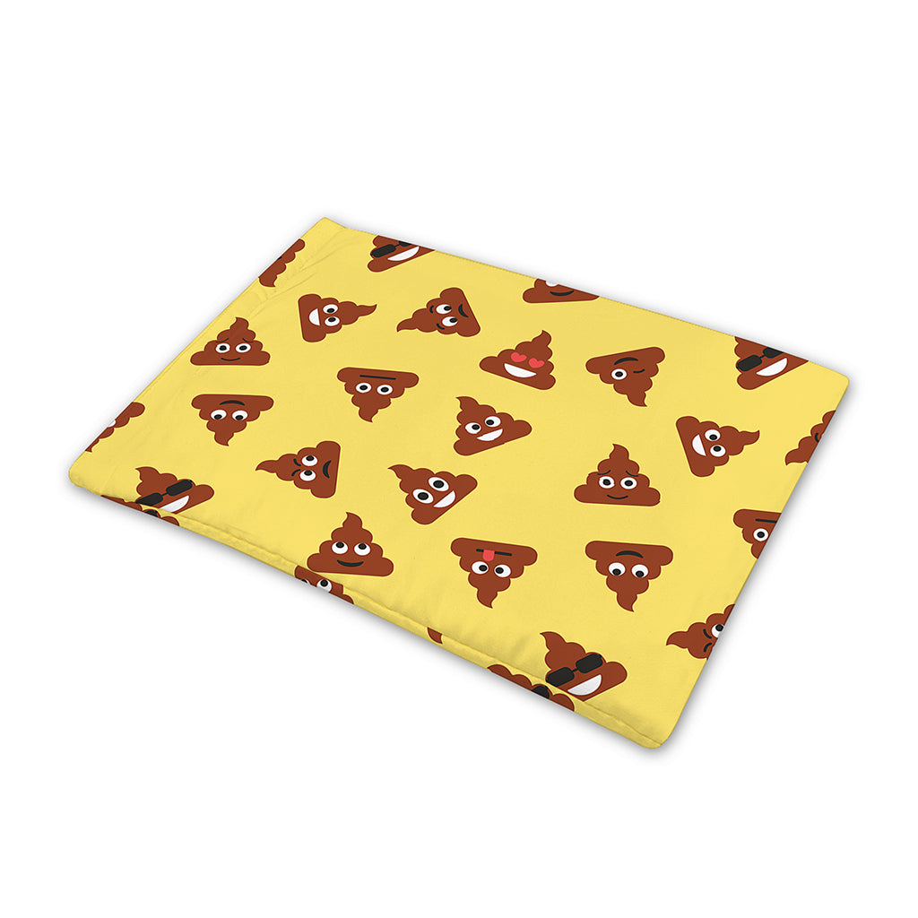 Poop Emoji Pattern Print Pet Cooling Mat Cover