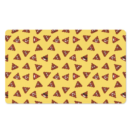 Poop Emoji Pattern Print Polyester Doormat