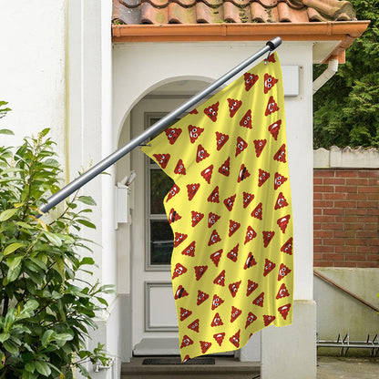 Poop Emoji Pattern Print Polyester Flag