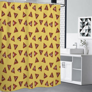 Poop Emoji Pattern Print Premium Shower Curtain