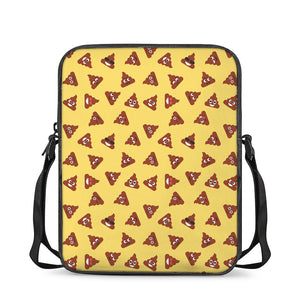 Poop Emoji Pattern Print Rectangular Crossbody Bag