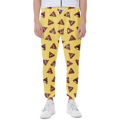 Poop Emoji Pattern Print Scuba Joggers