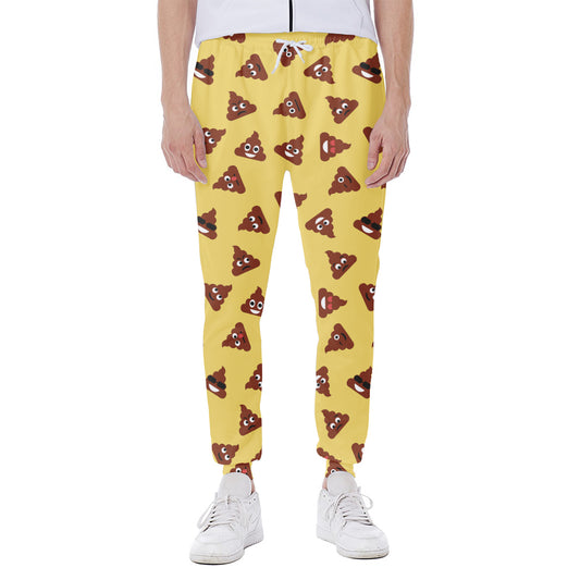 Poop Emoji Pattern Print Scuba Joggers