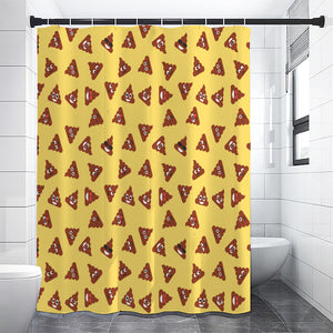 Poop Emoji Pattern Print Shower Curtain