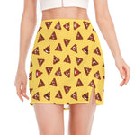 Poop Emoji Pattern Print Side Slit Mini Skirt